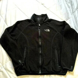 Northface black zip up fleece womens size small